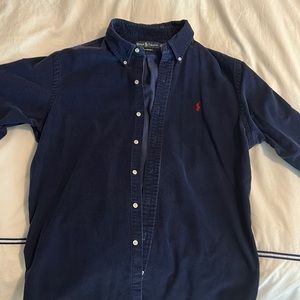 Ralph Lauren Corduroy Button-Down Shirt (Size XL) Navy